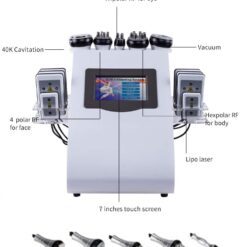 6 in 1 Ultrasonic Cavitation RF Vacuum Slimming Cellulite Machine-iBeautyneed