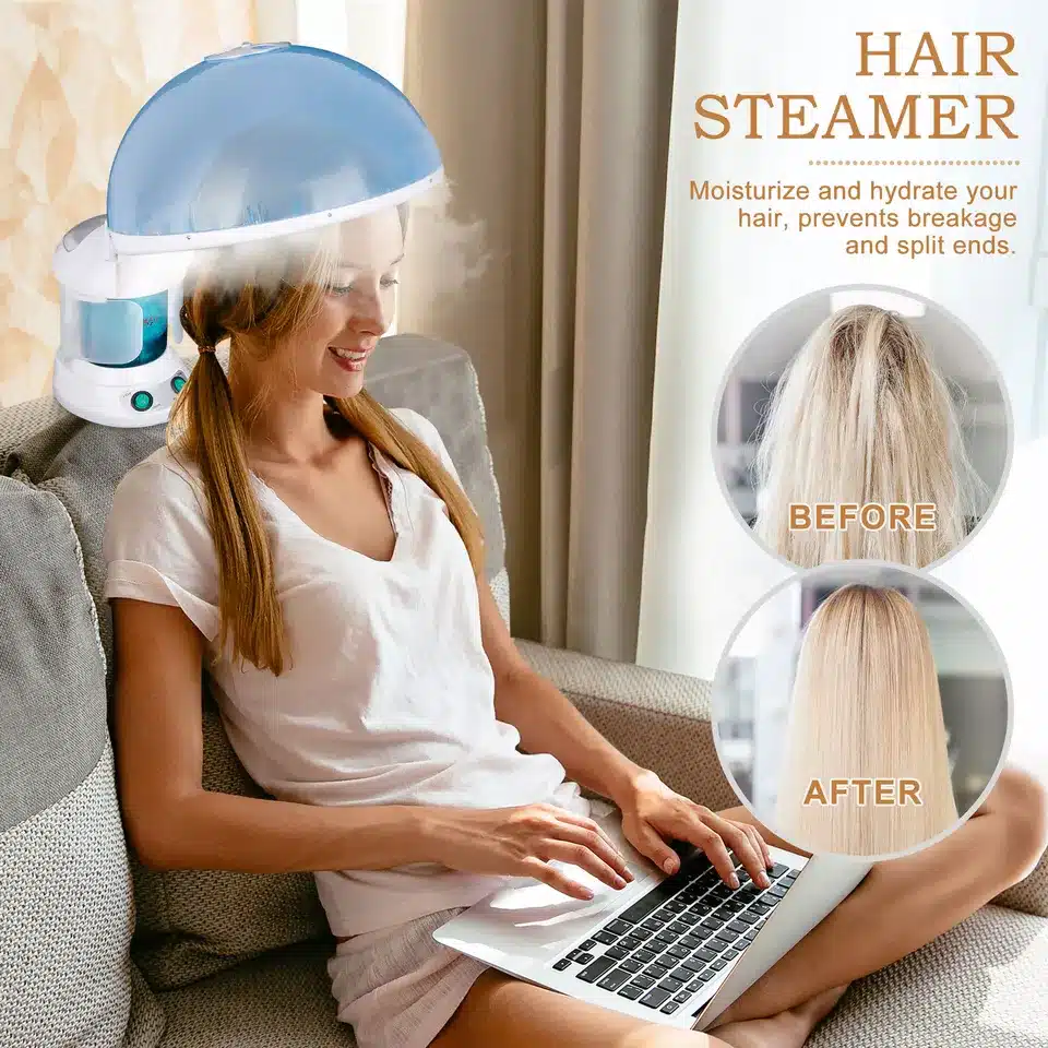 2 in 1 Hair and Facial Steamer w/ Bonnet Hood Facial Ozone Steamer - Image 5