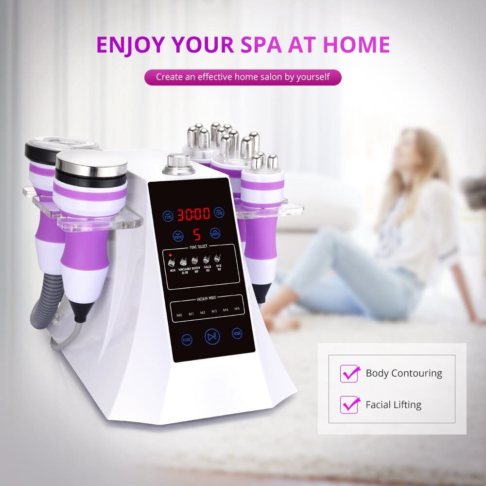 5 in 1 40K Ultrasonic Cavitation Machine Vacuum RF Slimming