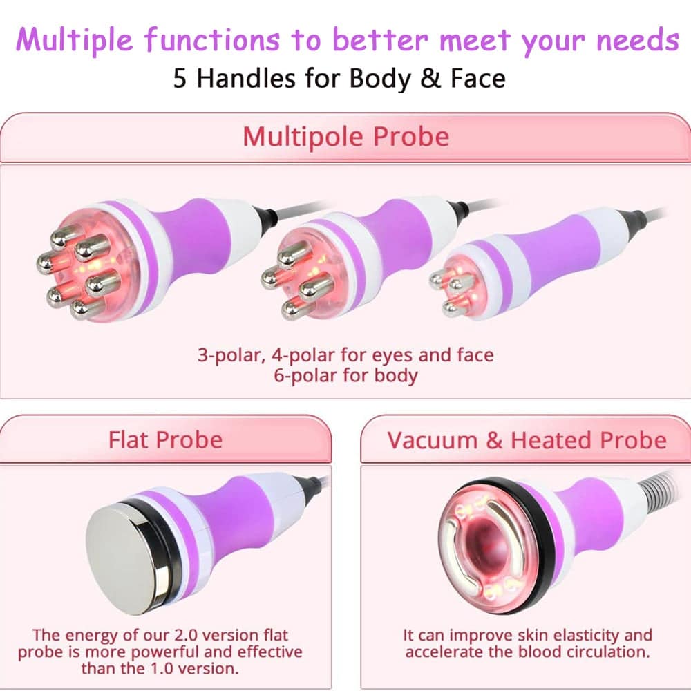 5 in 1 40K Ultrasonic Cavitation Machine Vacuum RF Slimming