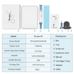 Professional Dr Pen A9 Wired/Wireless Derma Pen Micro Needling Pen - Image 13