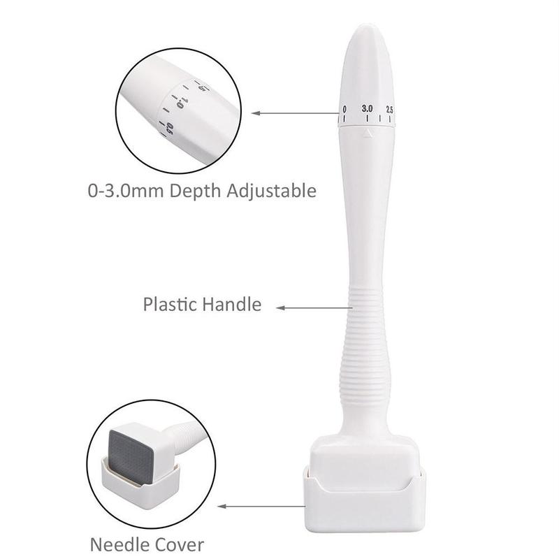 DRS 0-0.3MM Adjustable 140 Pins Stamp Microneedle Derma Roller Anti-Aging-iBeautyneed
