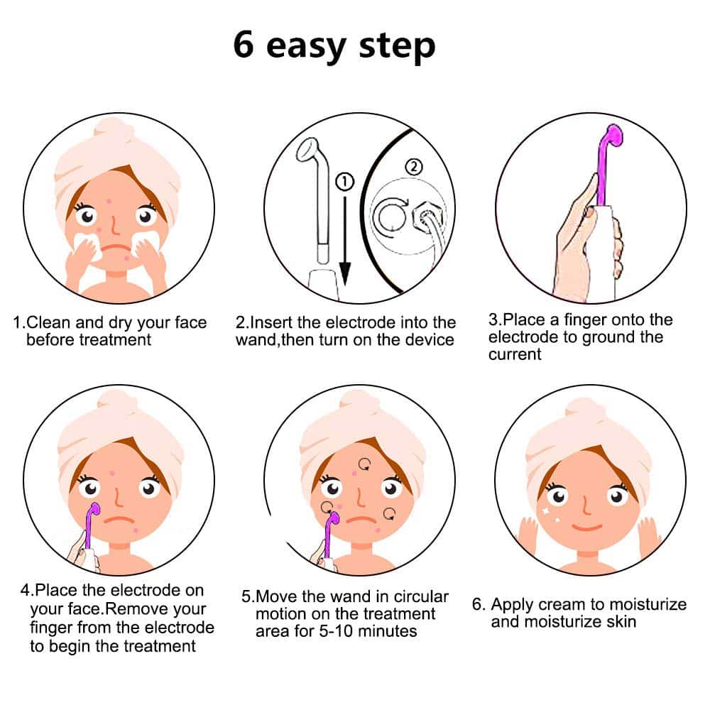 IBNUSA™ 7 in 1 High Frequency Wand for Facial Care Ance Treatment - Image 12