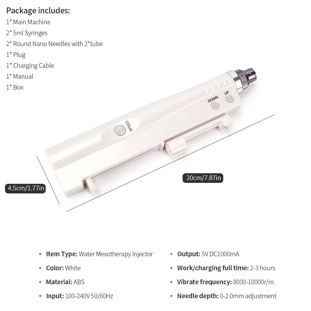 IBNUSA™ 2 in 1 Hydra Mesotherapy Injector with Aqua Derma Pen